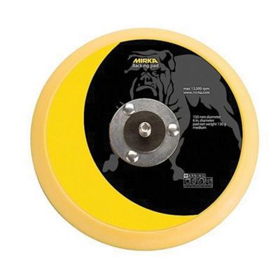 MRK106 image(0) - Mirka Abrasives 106 Vinyl Faced Back-Up Pad, 6 in Dia, PSA Attachment