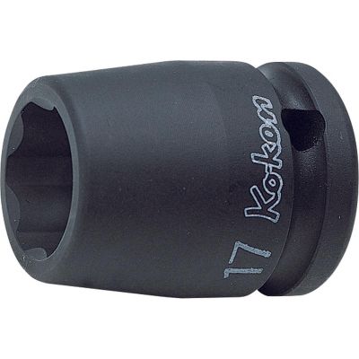 KKN14410M-19 image(0) - Ko-ken USA 14410M-19 1/2 Sq. Dr. Socket 19mm Surface Drive Length 38mm