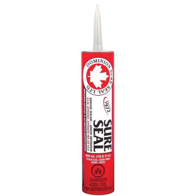DOMCSG image(0) - Dominion Sure Seal 9004 All-Purpose Sure Seal Adhesive Sealant, 300 mL Cartridge, Gray, Liquid, 24 hr Curing