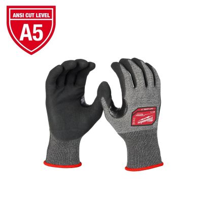 MLW48-73-7152 image(0) - Milwaukee Tool Cut Level 5 High-Dexterity Coated Nitrile Dipped Gloves - L