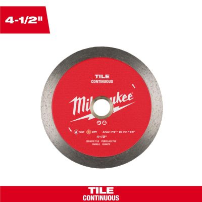 MLW49-93-9504 image(0) - Milwaukee Tool 4 1/2 inch Continuous Tile Diamond Blade