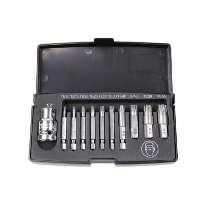 KTI75410 image(0) - K Tool International Extractor Set Damaged Torx Screw 11 Piece