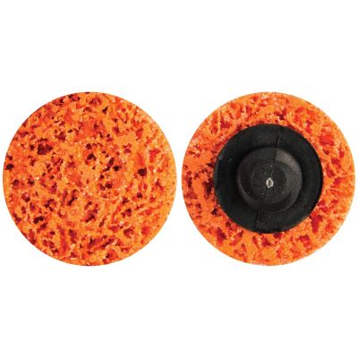 NOR38633 image(0) - Norton Bear-Tex Blaze Rapid Blend 38633 Non-Woven Quick Change Grinding Disc, 3 in Dia, Orange