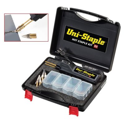 HSA8000 image(0) - H&S AutoShot Uni-8000 Hot Staple Plastic Repair Gun Kit With V-Scored Staples And 2 Knives In Case