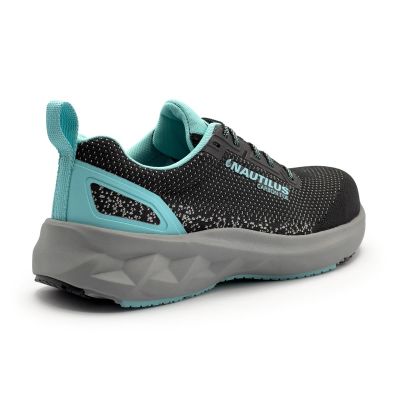 FSIN5200-6B image(1) - Nautilus Safety Footwear SpringWater - Women's - CN|EH|SR|SF - Black / Aruba Blue / Grey - Size: 6 - B - (Medium)