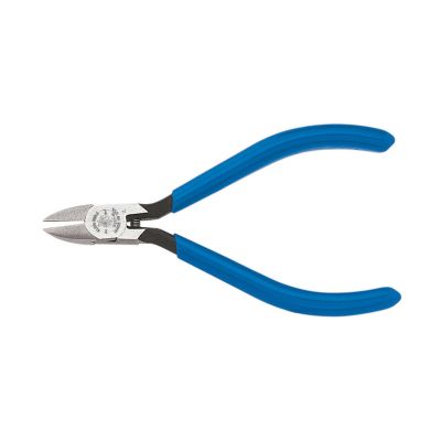 KLED2574 image(0) - Klein Tools Diagonal Cutting Pliers, Electronics, Tapered Nose, Narrow Jaw, 4-Inch