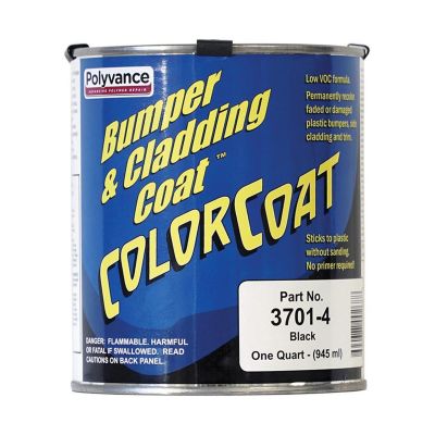 URE3701-4 image(0) - Urethane Supply Co. Polyvance Bumper & Cladding Coat 3701-4 3700 Series Color Coat, 1 qt, Pourable Liquid, Black