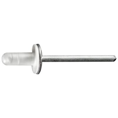 AVC20626 image(0) - AUVECO 20626 Specialty Rivet, 3/16 in Dia x 1/8 to 5/16 in Grip Range, Aluminum Rivet/Steel Mandrel