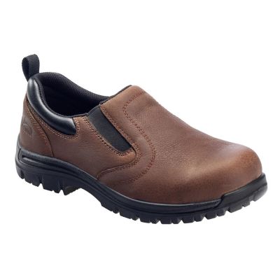 FSIA7108-7.5W image(0) - Avenger Foreman Series - Men's Low Top Slip-On Shoes - Composite Toe - IC|EH|SR - Brown/Black - Size: 7.5W