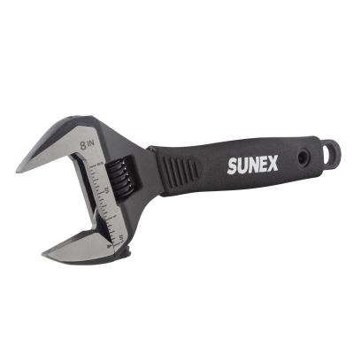SUN9612 image(0) - SUNEX 8-Inch Wide Jaw Adjustable Wrench - 1-1/2 Inch (38 mm)
