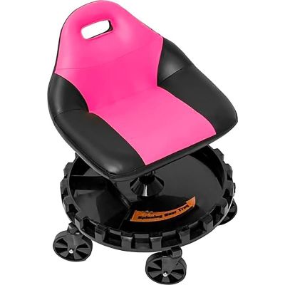 TRX2-706 image(0) - Traxion 2-706 ProGear Mobile Rolling Gear Race Seat with Tray and Five All Terrain Casters - Pink