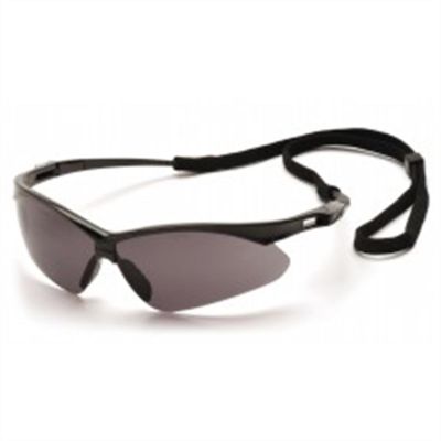 PYRSB6320SP image(0) - Pyramex Pyramex Safety - PMXTREME - Black Frame/Gray Lens with Black Cord  , Sold 12/BOX