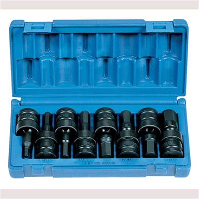GRE1398UH image(0) - Grey Pneumatic 1/2" Drive 8 Piece Universal Hex Driver Set