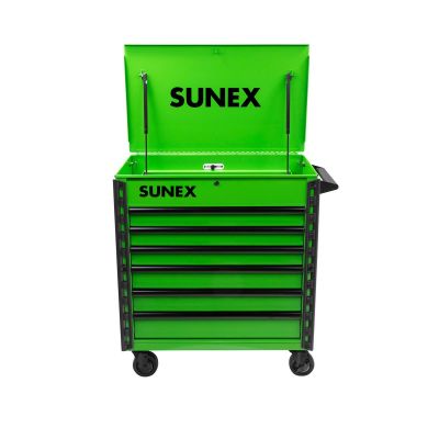 SUN8056FDLG image(0) - SUNEX Premium Full Drawer Service Cart - Green