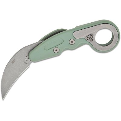 CRK4041GR image(0) - CRKT (Columbia River Knife) Provoke AUS 8 Stonewash Plain Blade Folding Knife with Kinematic Grivory Handle - Green