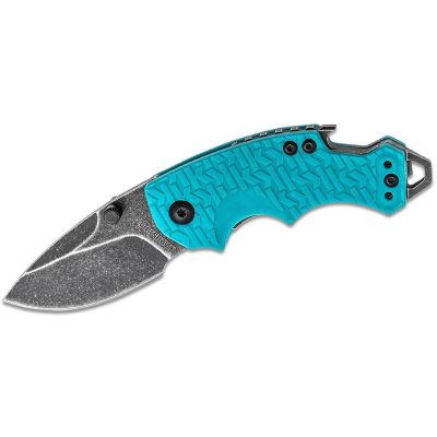 KER8700TEALBW image(0) - Kershaw Shuffle Multifunction Manual Open Inset Liner Lock Drop Point Blade EDC Folding Pocket Knife with BlackWash Finish - Teal