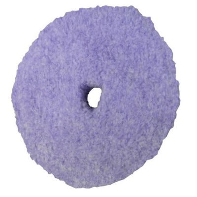 PES890186 image(0) - Presta PACE 890186 Single Sided Heavy Cut Cutting Pad, 3 in Dia, Foamed Wool Pad, Purple