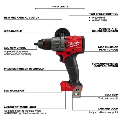 MLW2903-20 image(1) - Milwaukee Tool M18 FUEL 1/2 Inch Drill/Driver (Bare Tool)