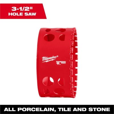 MLW49-56-5678 image(0) - Milwaukee Tool  3-1/2 Inch Diamond Max Hole Saw