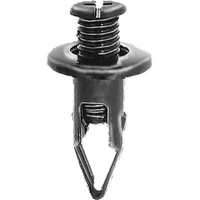 AVCAP17143 image(0) - AUVECO AP17143 Push/Screw-Type with Closed End Retainer, 20 mm Dia Head x 27 mm L Stem x 10 mm Hole, Nylon, Black