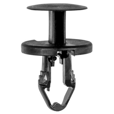 AVC20990 image(0) - AUVECO 20990 Push-Type with Closed End Fascia and General Purpose Retainer, 19 mm Dia Head, Nylon, Black