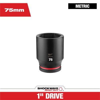 MLW49-66-6646 image(0) - Milwaukee Tool SHOCKWAVE&trade; Impact Duty 1" Drive 75MM Deep 6 Point Socket