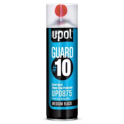 UPO0884 image(0) - U Pol Products Guard #10 UP0884 Gravi-Gard Stone Chip Protector, 450 mL Aerosol Can, Gray, Textured, 43 sq-ft/Unit Coverage
