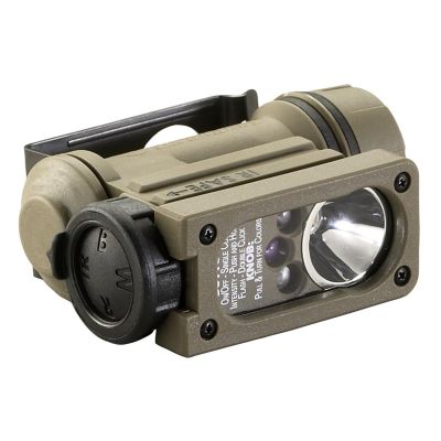 STL14513 image(0) - Streamlight Sidewinder Compact III Military Model - E Mount Model-  - White, Red, Blue, IR LEDs - Includes E-Mount, Headstrap, (1) "AA" Alkaline Battery and (1) CR123A Lithium Battery - Box - Coyote
