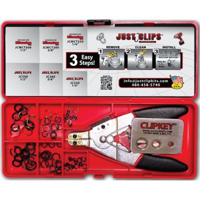 Just Clips Jc250 1/4" 3Pc Anvil Snap Ring & O-Ring Kit Made In - Foto 7