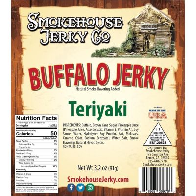 THS369767 image(0) - Tender Heifer Snack Co. Buffalo Teriyaki Exotic Jerky - 3.2 Ounce