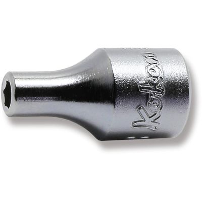 KKN2400M-3 image(0) - Ko-ken USA 2400M-3 1/4 Sq. Dr. Socket 3mm 6 point Length 22mm