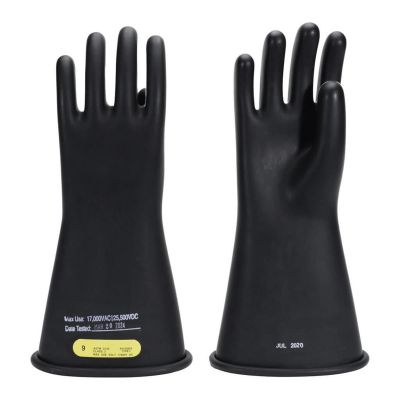 OBRRG-B-C2-R14-10 image(0) - Oberon Gloves - Rubber Electrical - Class 2 - Length: 14" -  Rolled Cuff - Size: Large - 10