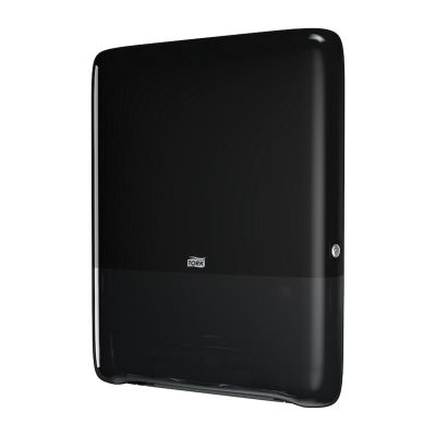 TOR552538 image(0) - Tork Molnlycke PeakServe Mini Continuous 552538 Dispenser, 4 in L x 19.3 in H x 14.4 in W, Plastic, Black