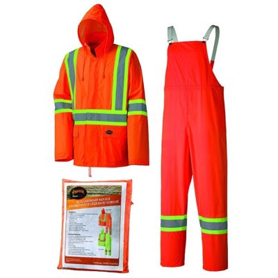 SRWV1080150U-2XL image(0) - Pioneer Lightweight Hi-Vis Safety Rainsuit  - Color:  Hi-Viz Orange  - Size: 2XL
