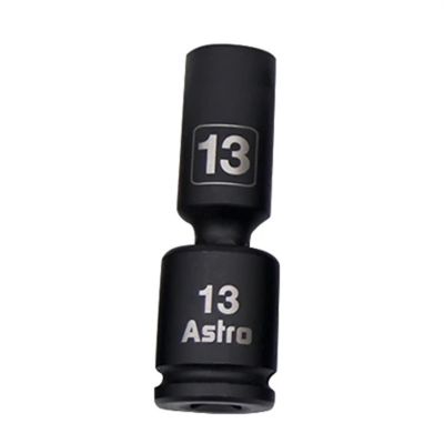 AST78344M04 image(0) - Astro Pneumatic 13mm 3/8 Inch Drive Mid-Length Pinless Universal Impact Socket - Metric