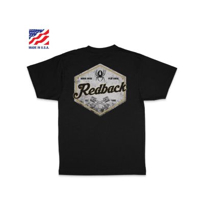 RDBTS1XL image(0) - Redback Boots USA Piston Hex Tee Black X-Large