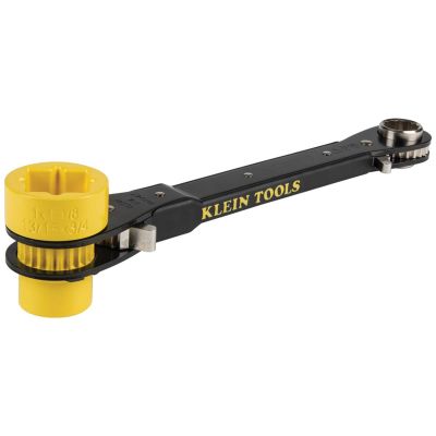 KLEKT155HD image(0) - Klein Tools 6-in-1 Lineman's Ratcheting Wrench, Heavy-Duty