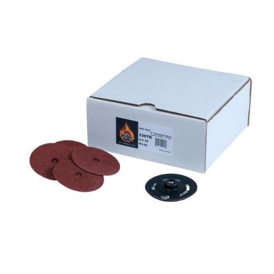 HIT336TK image(0) - High Teck Products Trim-Kut 336TK R-Style Disc, 3 in Dia, 36 Grit, Aluminum Oxide, Polymer Backing