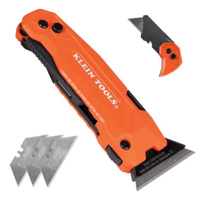 KLE44309 image(0) - Klein Tools FLICKBLADE&trade; Pry Bar Utility Knife