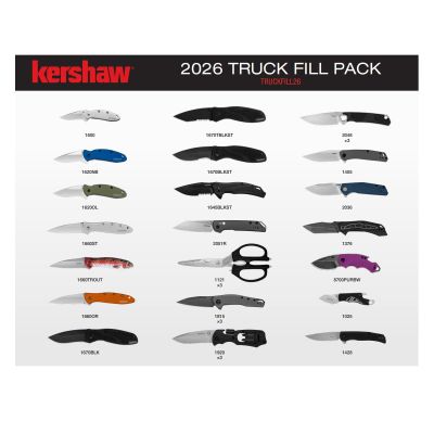 KERTRUCKFILL26 image(0) - Kershaw 2026 Truck Fill Pack Knife and Tool Assortment with Folding Knives and Taskmaster Shears - 29 Pack