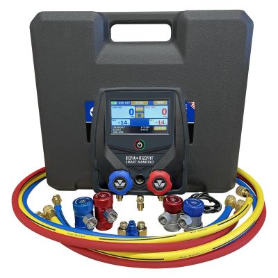 MSC99935 image(0) - Mastercool Auto Manf Gauge set w/Coupler & conv Kit