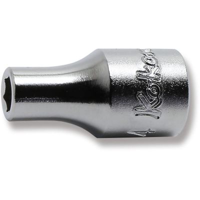 KKN2400M-4 image(0) - Ko-ken USA 2400M-4 1/4 Sq. Dr. Socket 4mm 6 point Length 22mm