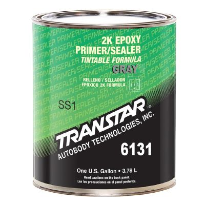 TRP6131 image(0) - Transtar Autobody Products 6131 2K Epoxy Primer Sealer/Groundcoat, 1 gal Can, Gray, 1:1:10 Mixing, 520 sq-ft/gal at 1 mil Coverage
