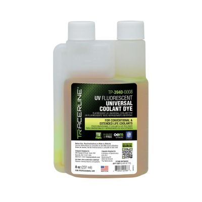 TRATP-3940-0008 image(0) - Tracer Products 8 oz (237 ml) bottle Rite-Blend universal conventional and extended coolant dye (GM approved)