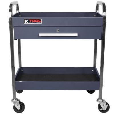 KTI75105GB image(0) - K Tool International Service Tool Cart Steel 1-Drawer 2-Shelves (Grey Blue)