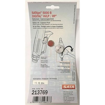 SAT213769 image(0) - SATA Spray Equipment  213769 Battery Kit, Use With: SATAjet 5000 B Spray Gun