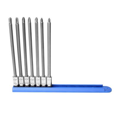 MAY16041 image(0) - Mayhew Mayhew 7 PC Long Phillips® Insert Socket Bit Set