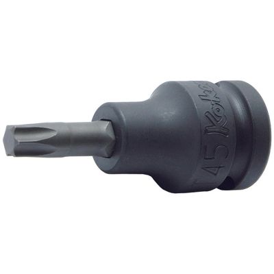 KKN14025-60-T40 image(0) - Ko-ken USA 14025.60-T40 1/2 Sq. Dr. Bit Socket TORX T40 Length 60mm