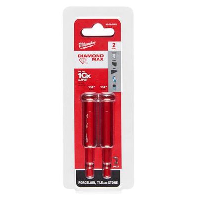 MLW49-56-0501 image(1) - Milwaukee Tool DIAMOND MAX(tm) 1/4" Diamond Grit Hole Saw 2 PK
