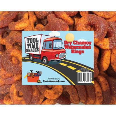 THS356880 image(0) - Tender Heifer Snack Co. Dry Chamoy Watermelon Rings Mexican Candy - 8 Ounce